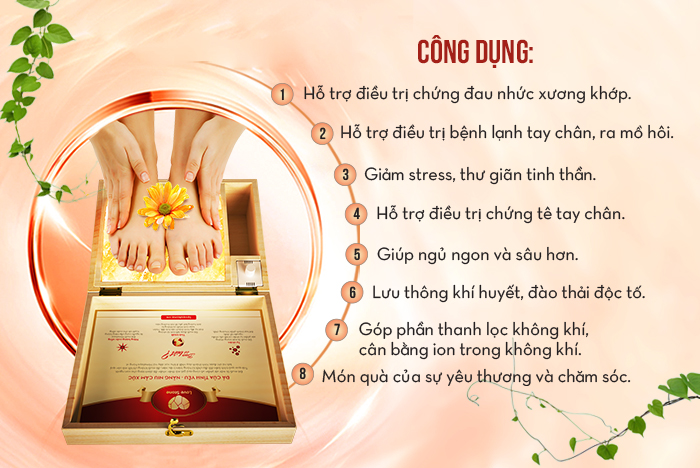 Công dụng của hộp đá muối massage chân